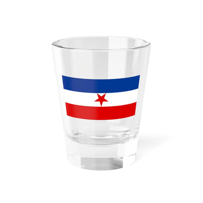 Naval ensign of Yugoslavia 1942-1944 (Croatia) Shot Glass 1.5oz 1.5oz - Go Mug Yourself