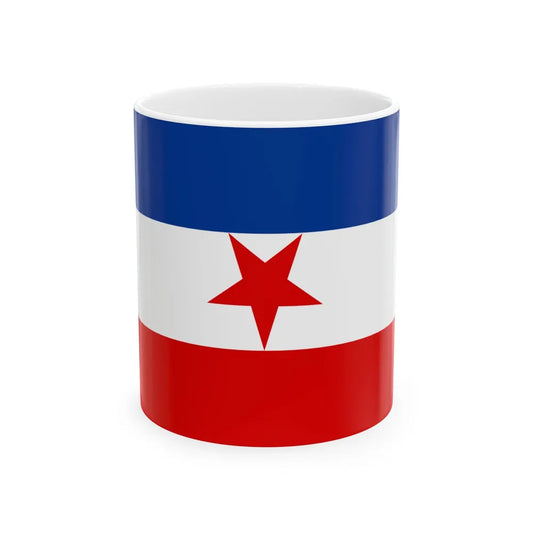 Naval ensign of Yugoslavia 1942-1944 (Croatia) White Coffee Mug 11oz - Go Mug Yourself
