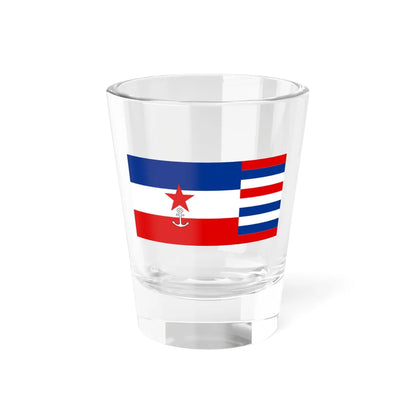 Naval ensign of Yugoslavia 1942 (Croatia) Shot Glass 1.5oz 1.5oz - Go Mug Yourself