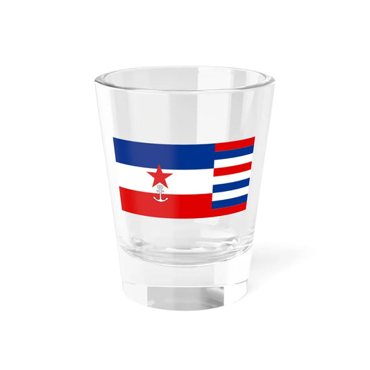 Naval ensign of Yugoslavia 1942 (Croatia) Shot Glass 1.5oz 1.5oz - Go Mug Yourself