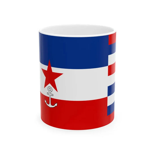 Naval ensign of Yugoslavia 1942 (Croatia) White Coffee Mug 11oz - Go Mug Yourself