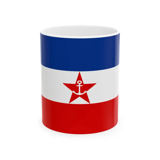 Naval ensign of Yugoslavia 1943-1949 (Croatia) White Coffee Mug 11oz - Go Mug Yourself