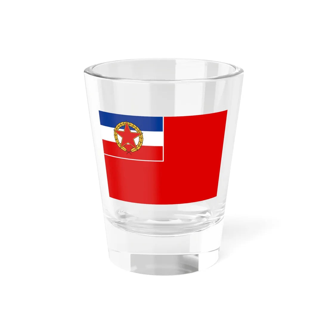 Naval Ensign of Yugoslavia 1949-1993 (Croatia) Shot Glass 1.5oz 1.5oz - Go Mug Yourself