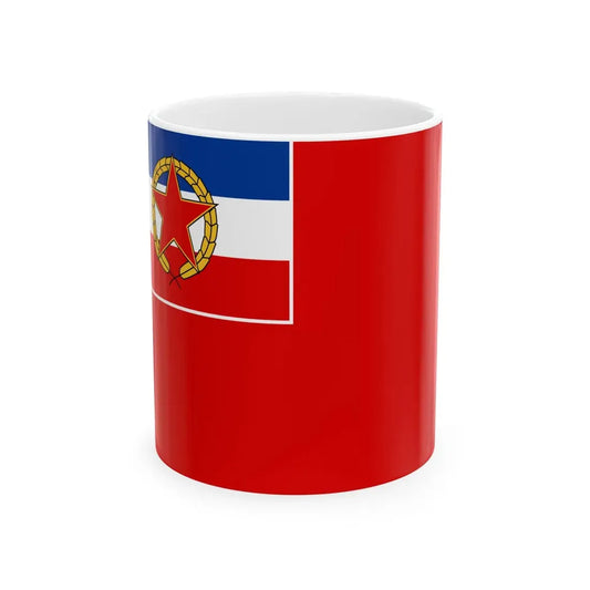 Naval Ensign of Yugoslavia 1949-1993 (Croatia) White Coffee Mug 11oz - Go Mug Yourself