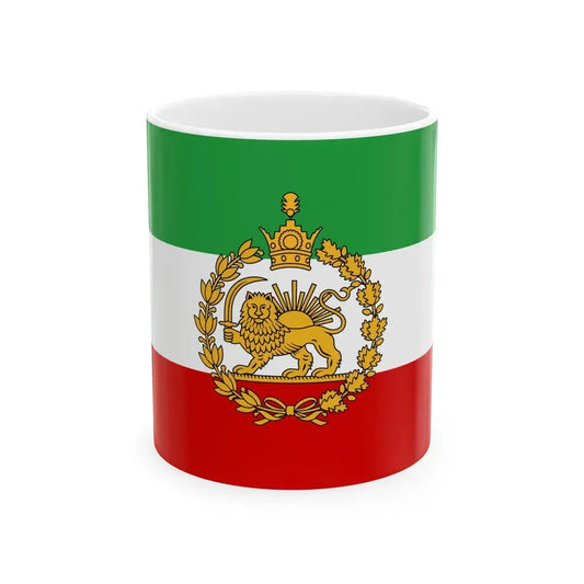 Naval flag of Iran 1933-1980 (Iran) White Coffee Mug 11oz - Go Mug Yourself