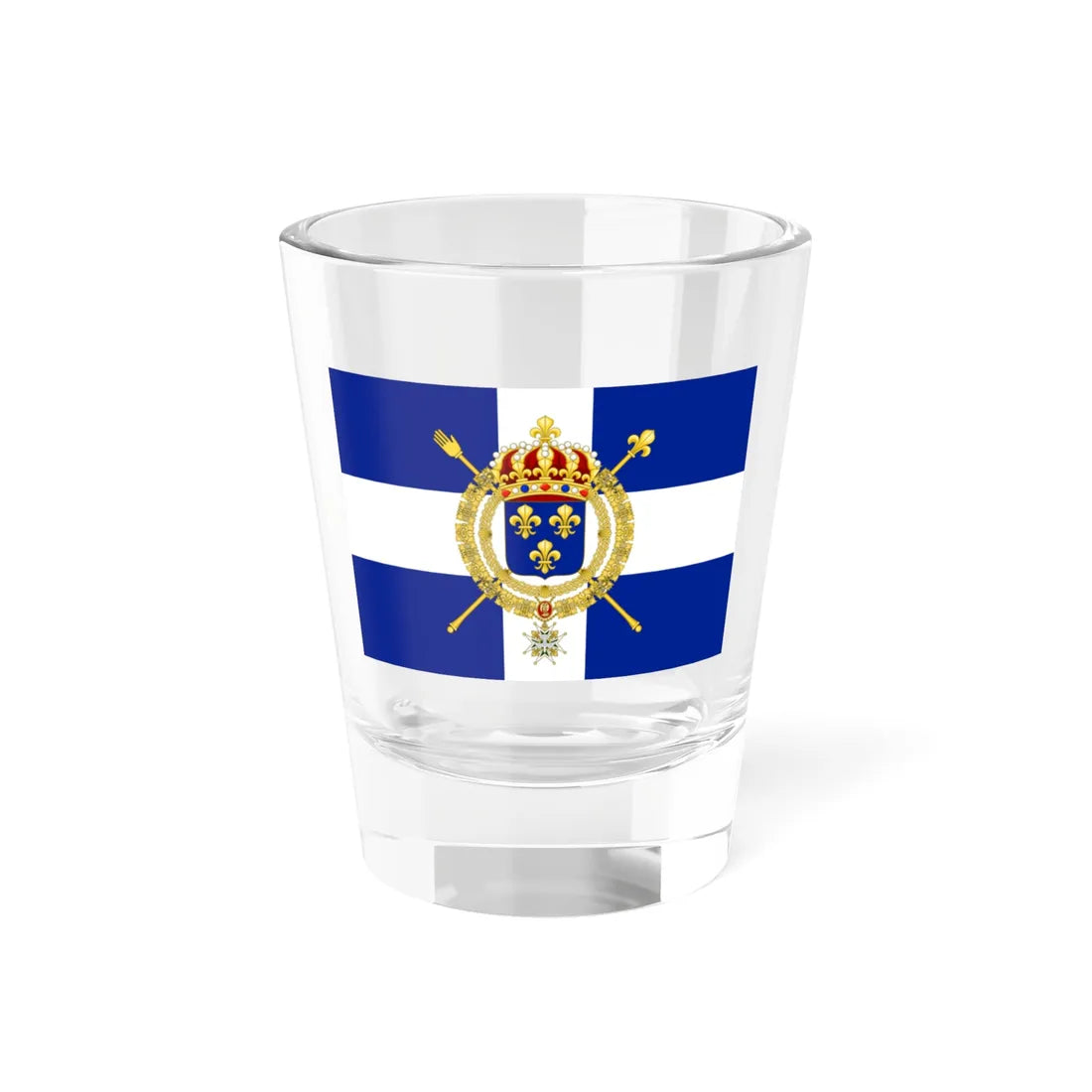 Naval Flag of the Kingdom of France Civil Ensign (France) Shot Glass 1.5oz 1.5oz - Go Mug Yourself