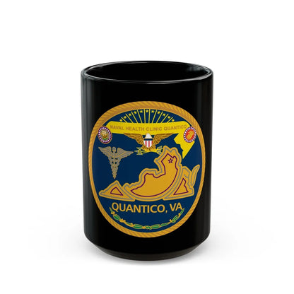 Naval Health Clinic QuanticoVA (U.S. Navy) Black Coffee Mug-15oz-Go Mug Yourself