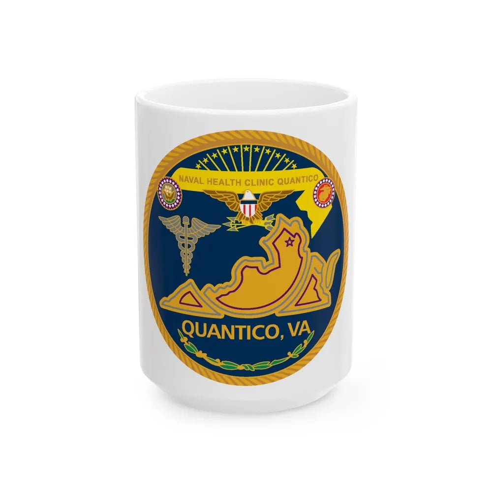 Naval Health Clinic QuanticoVA (U.S. Navy) White Coffee Mug-15oz-Go Mug Yourself