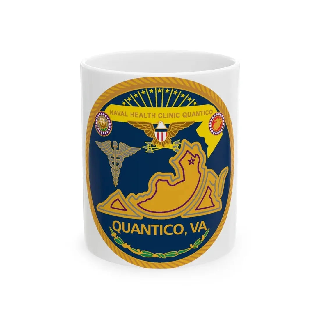 Naval Health Clinic QuanticoVA (U.S. Navy) White Coffee Mug 11oz - Go Mug Yourself