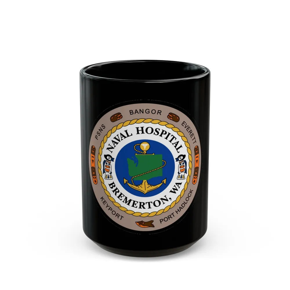 Naval Hospital Bremerton WAS 2006 (U.S. Navy) Black Coffee Mug-15oz-Go Mug Yourself