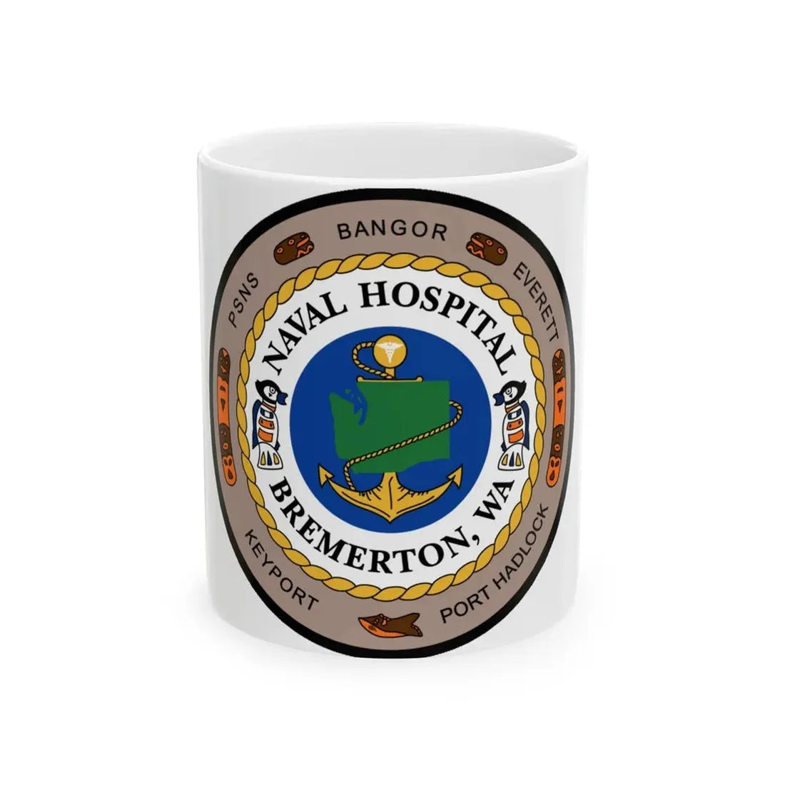 Naval Hospital Bremerton WAS 2006 (U.S. Navy) White Coffee Mug 11oz - Go Mug Yourself