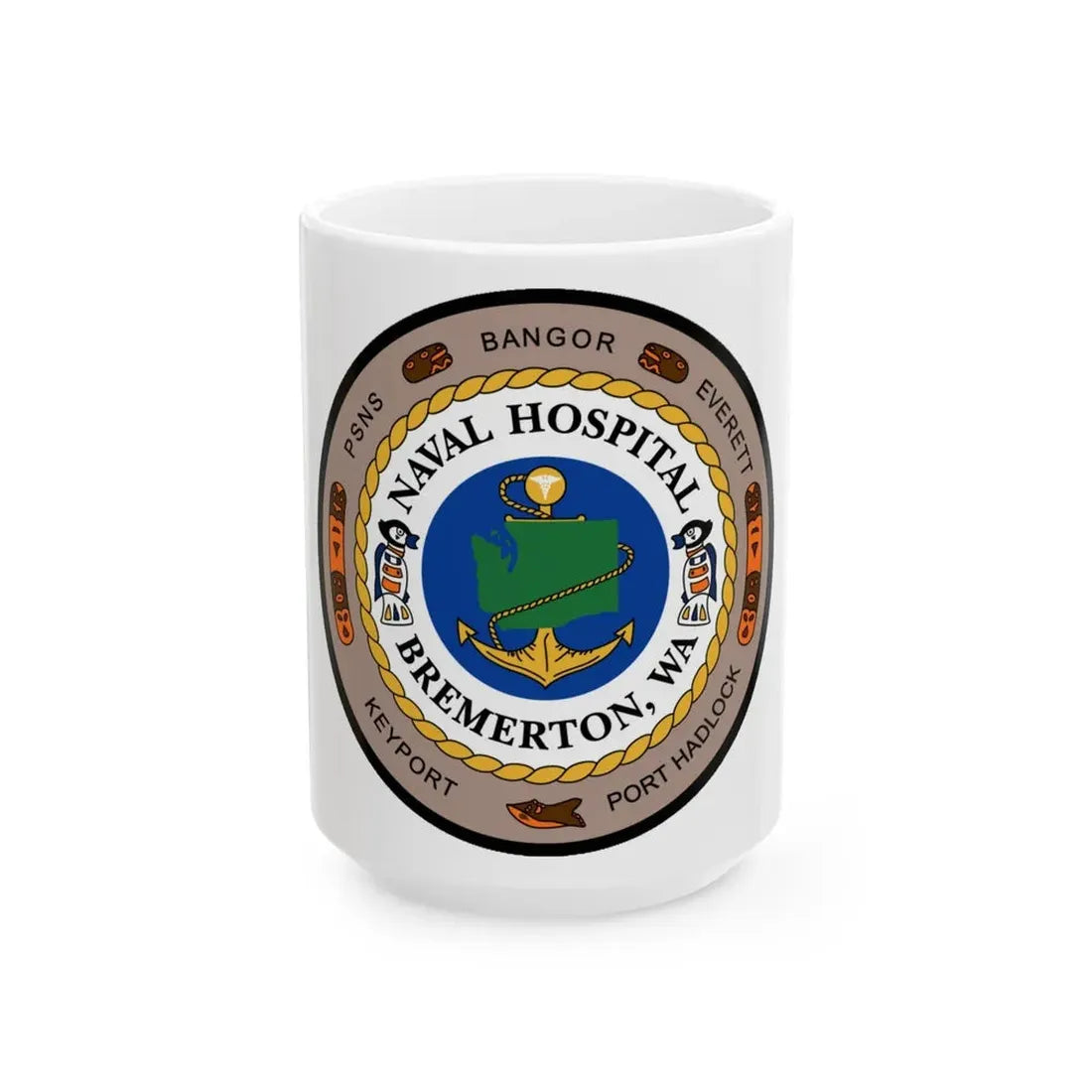 Naval Hospital Bremerton WAS 2006 (U.S. Navy) White Coffee Mug 15oz - Go Mug Yourself