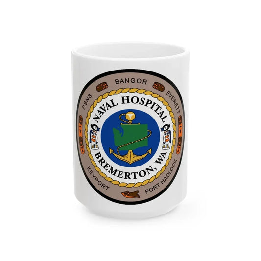 Naval Hospital Bremerton WAS 2006 (U.S. Navy) White Coffee Mug 15oz - Go Mug Yourself
