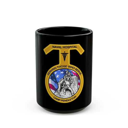 Naval Hospital Camp Pendleton (U.S. Navy) Black Coffee Mug-15oz-Go Mug Yourself