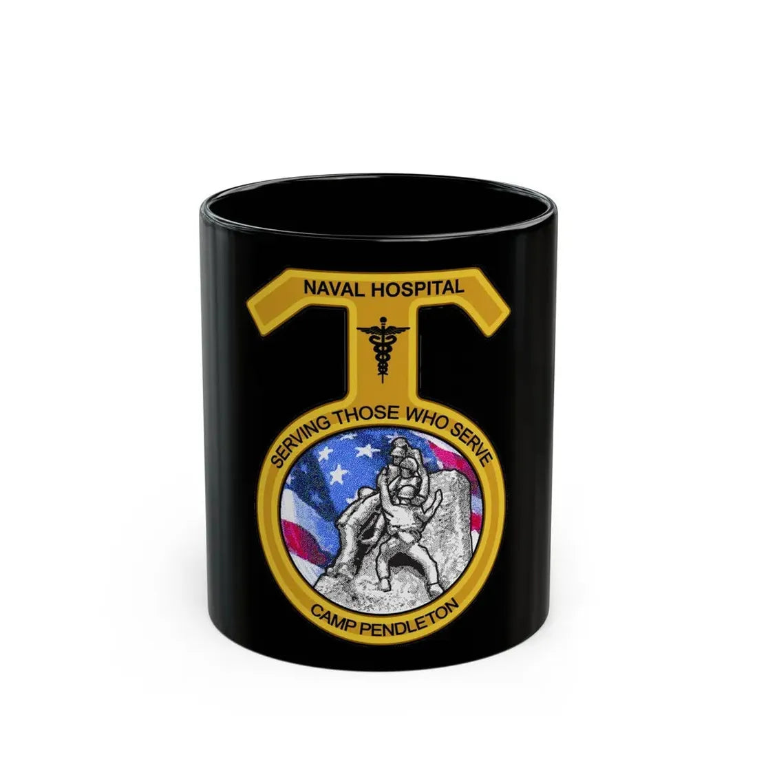Naval Hospital Camp Pendleton (U.S. Navy) Black Coffee Mug 11oz - Go Mug Yourself