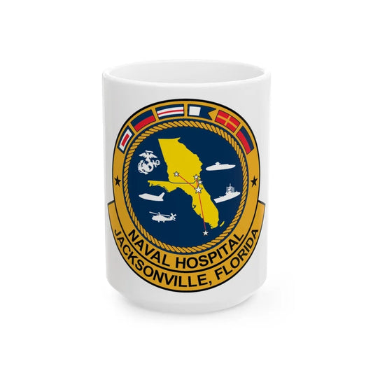 Naval Hospital Jacksonville (U.S. Navy) White Coffee Mug-15oz-Go Mug Yourself