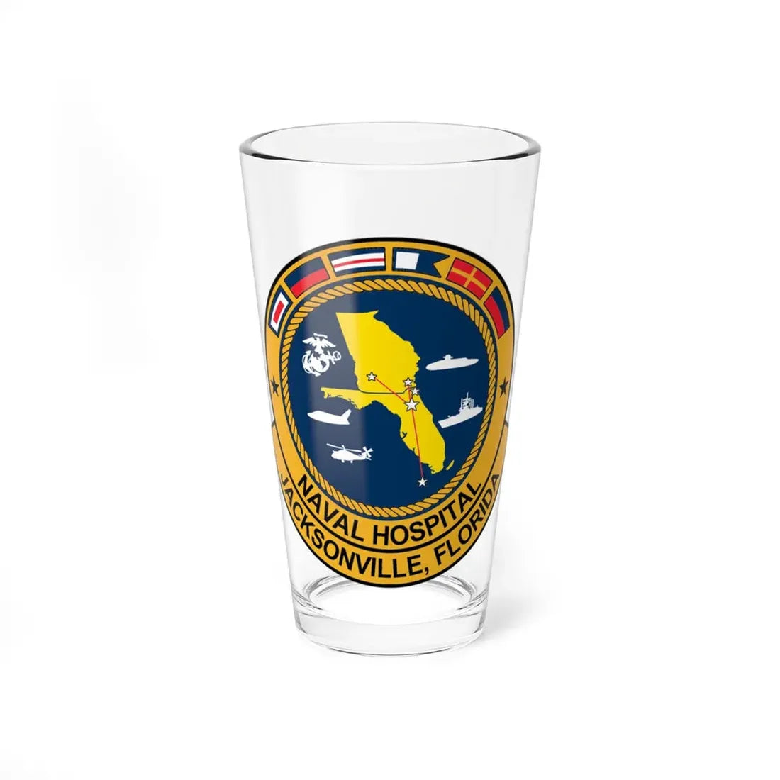 Naval Hospital Jacksonville (U.S. Navy) Pint Glass 16oz 16oz - Go Mug Yourself