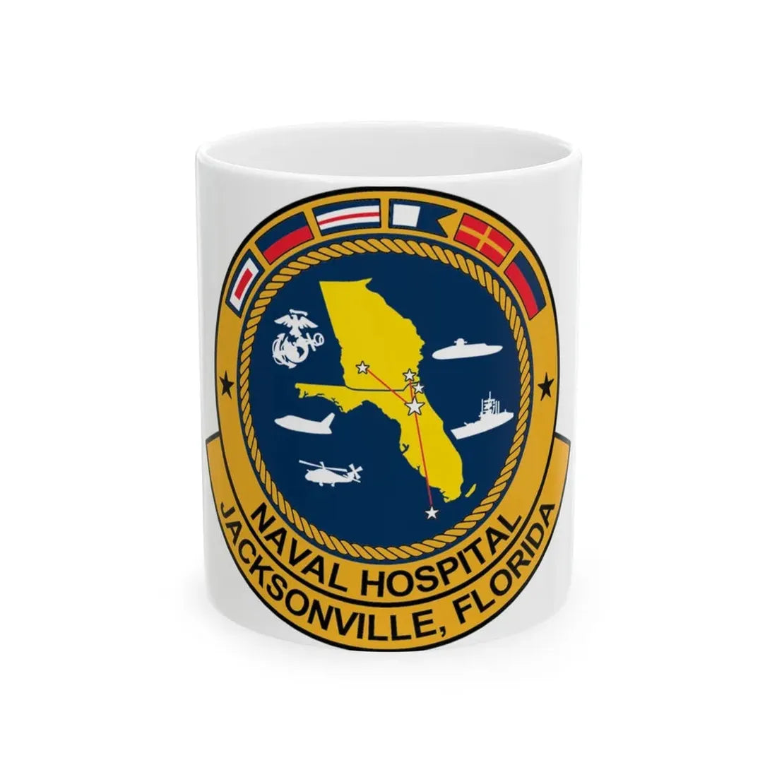 Naval Hospital Jacksonville (U.S. Navy) White Coffee Mug 11oz - Go Mug Yourself