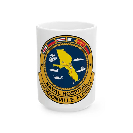 Naval Hospital Jacksonville (U.S. Navy) White Coffee Mug 15oz - Go Mug Yourself