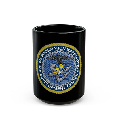 Naval Information Warfighting Development Center (U.S. Navy) Black Coffee Mug-15oz-Go Mug Yourself