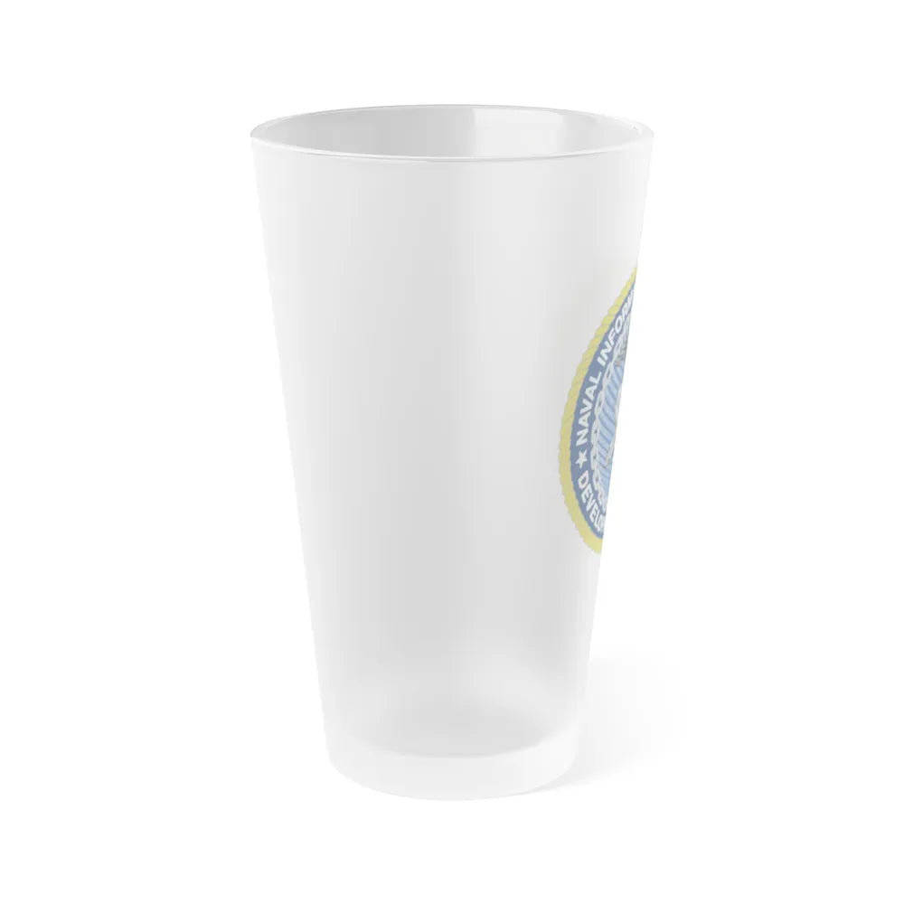 Naval Information Warfighting Development Center (U.S. Navy) Frosted Pint Glass 16oz-Go Mug Yourself