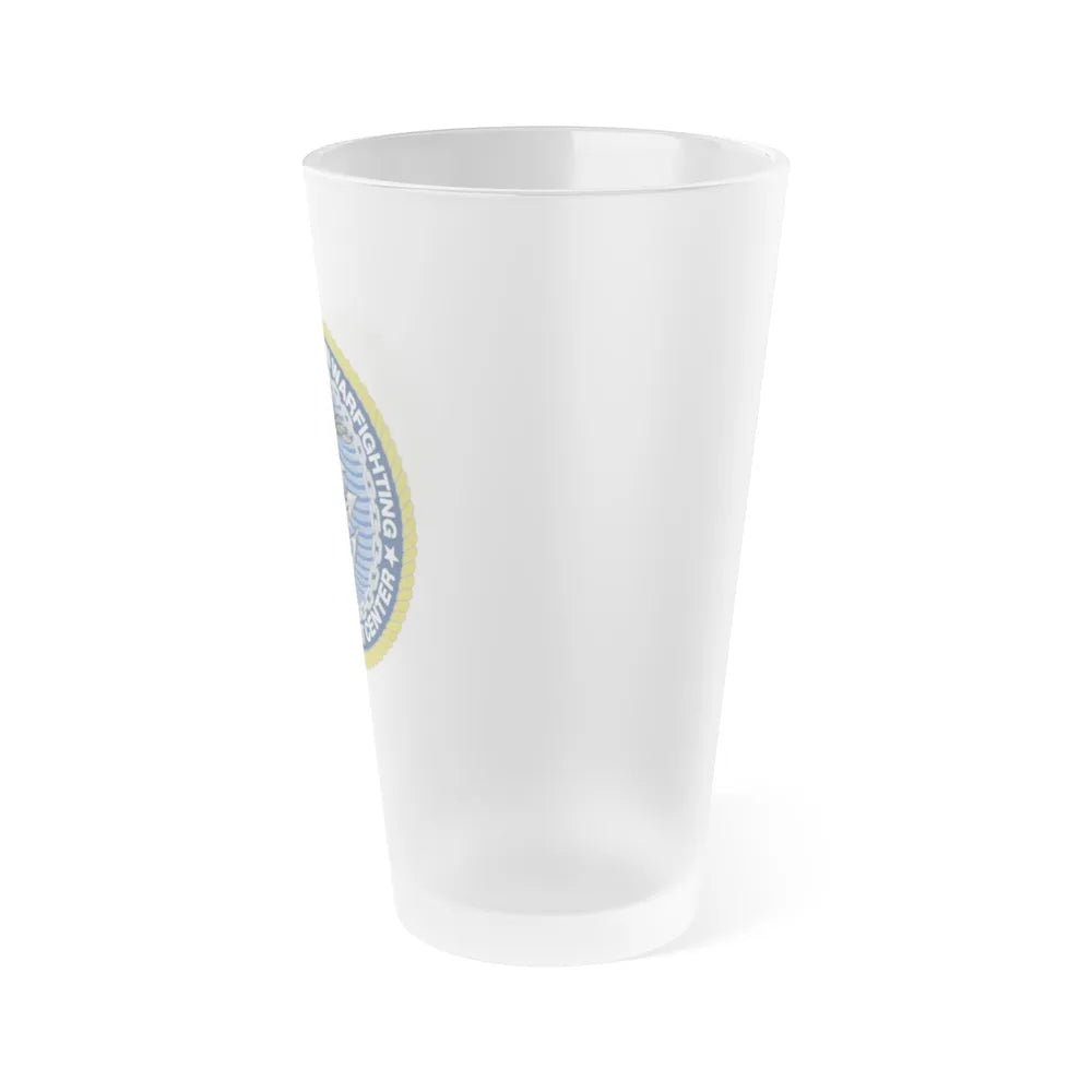 Naval Information Warfighting Development Center (U.S. Navy) Frosted Pint Glass 16oz-Go Mug Yourself