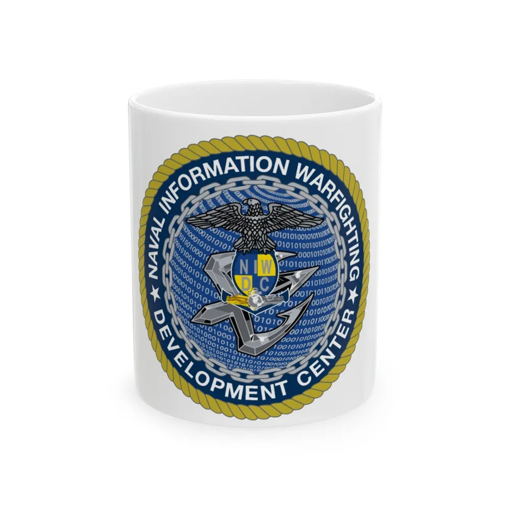 Naval Information Warfighting Development Center (U.S. Navy) White Coffee Mug-11oz-Go Mug Yourself