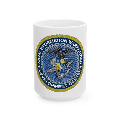 Naval Information Warfighting Development Center (U.S. Navy) White Coffee Mug-15oz-Go Mug Yourself