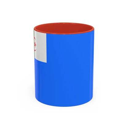 Naval Jack of Algeria - Accent Coffee Mug 11oz Red - Go Mug Yourself