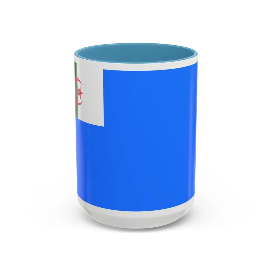 Naval Jack of Algeria - Accent Coffee Mug 15oz Light Blue - Go Mug Yourself