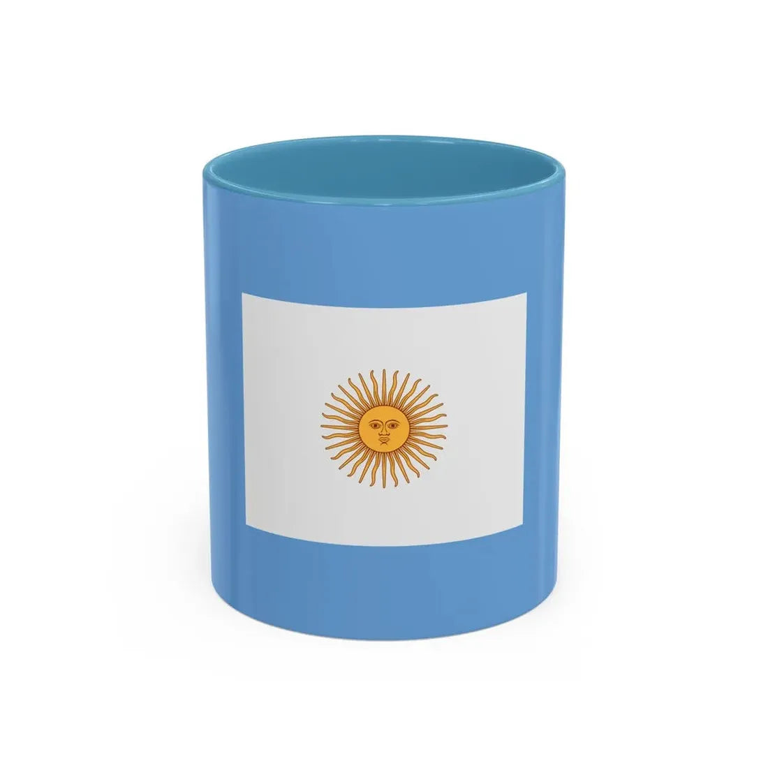 Naval Jack of Argentina - Accent Coffee Mug 11oz Light Blue - Go Mug Yourself