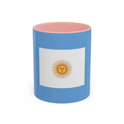 Naval Jack of Argentina - Accent Coffee Mug 11oz Pink - Go Mug Yourself