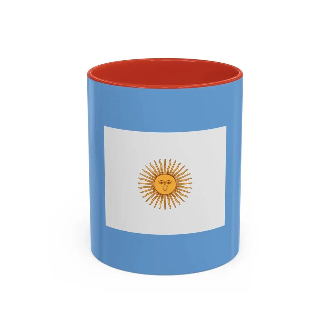 Naval Jack of Argentina - Accent Coffee Mug 11oz Red - Go Mug Yourself