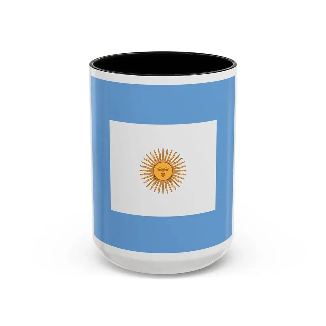 Naval Jack of Argentina - Accent Coffee Mug 15oz Black - Go Mug Yourself