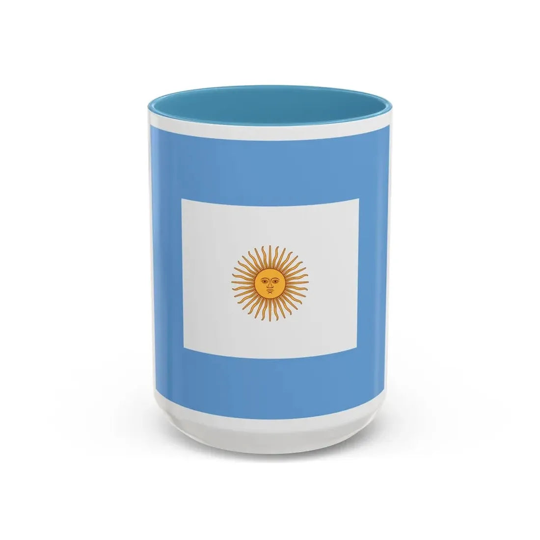 Naval Jack of Argentina - Accent Coffee Mug 15oz Light Blue - Go Mug Yourself