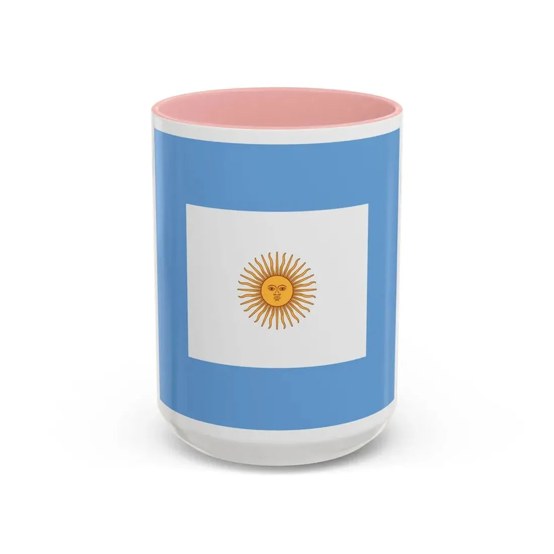 Naval Jack of Argentina - Accent Coffee Mug 15oz Pink - Go Mug Yourself