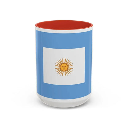 Naval Jack of Argentina - Accent Coffee Mug 15oz Red - Go Mug Yourself