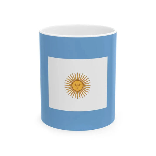 Naval jack of Argentina (Argentina) White Coffee Mug 11oz - Go Mug Yourself