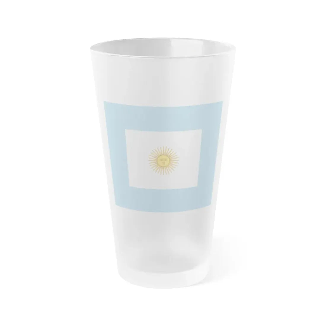 Naval Jack of Argentina - Frosted Pint Glass 16oz 16oz Frosted - Go Mug Yourself