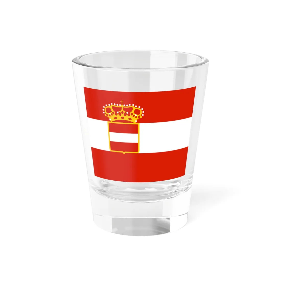 Naval Jack of Austria-Hungary (Austria) Shot Glass 1.5oz 1.5oz - Go Mug Yourself