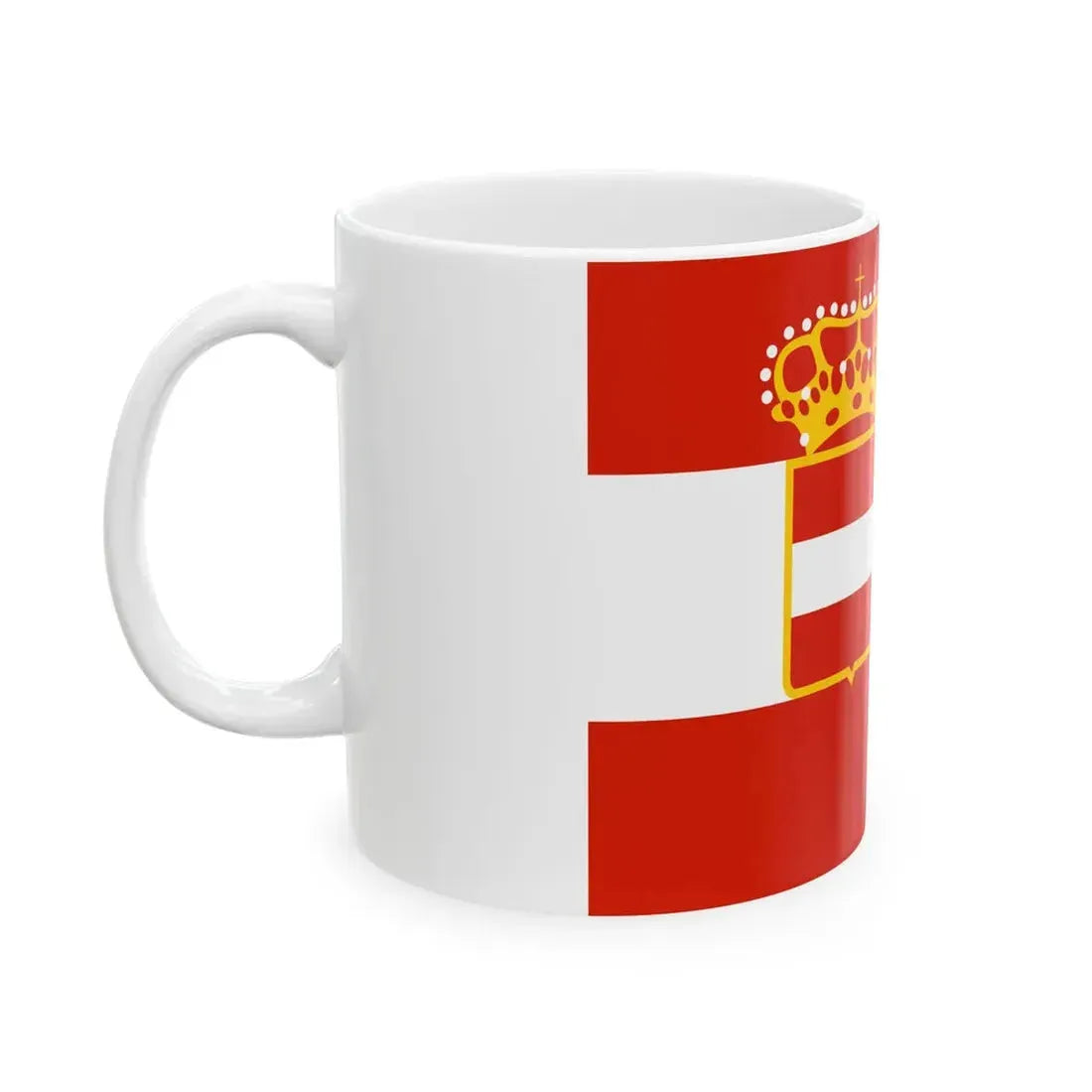 Naval Jack of Austria-Hungary (Austria) White Coffee Mug - Go Mug Yourself