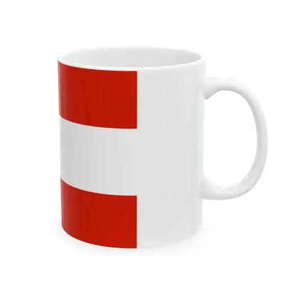 Naval Jack of Austria-Hungary (Austria) White Coffee Mug - Go Mug Yourself