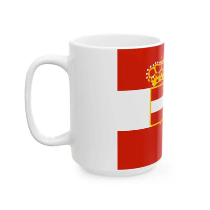 Naval Jack of Austria-Hungary (Austria) White Coffee Mug - Go Mug Yourself
