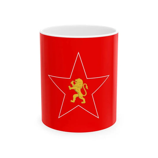 Naval Jack of Bulgaria 1949-1955 (Bulgaria) White Coffee Mug 11oz - Go Mug Yourself