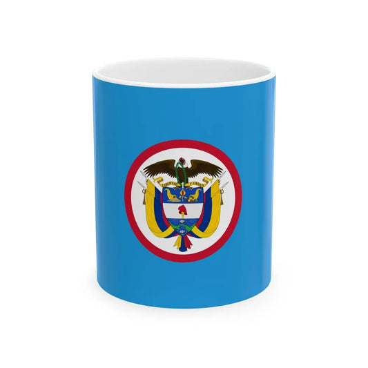 Naval jack of Colombia (Colombia) White Coffee Mug 11oz - Go Mug Yourself