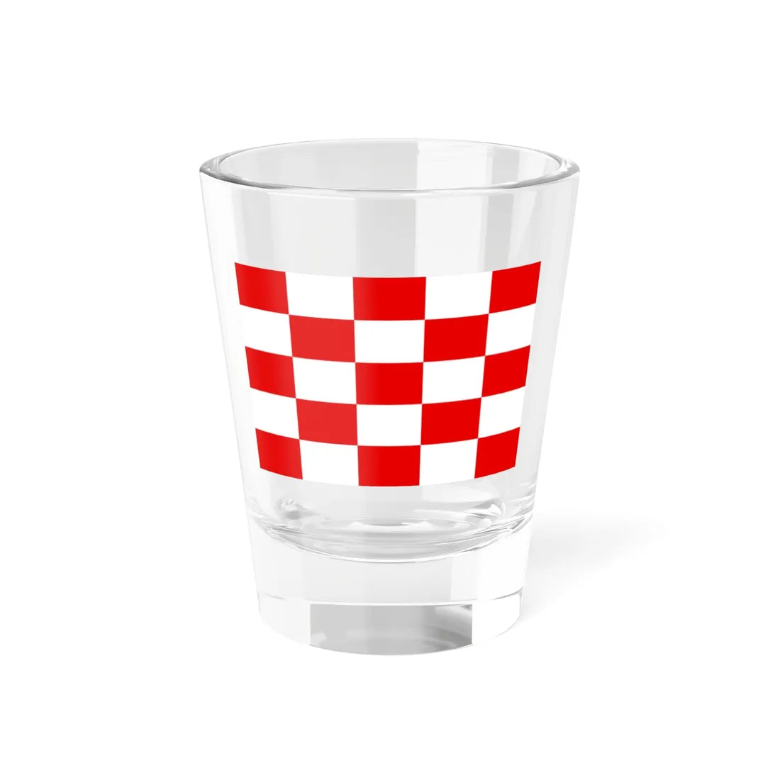 Naval jack of Croatia 1944-1945 (Croatia) Shot Glass 1.5oz 1.5oz - Go Mug Yourself