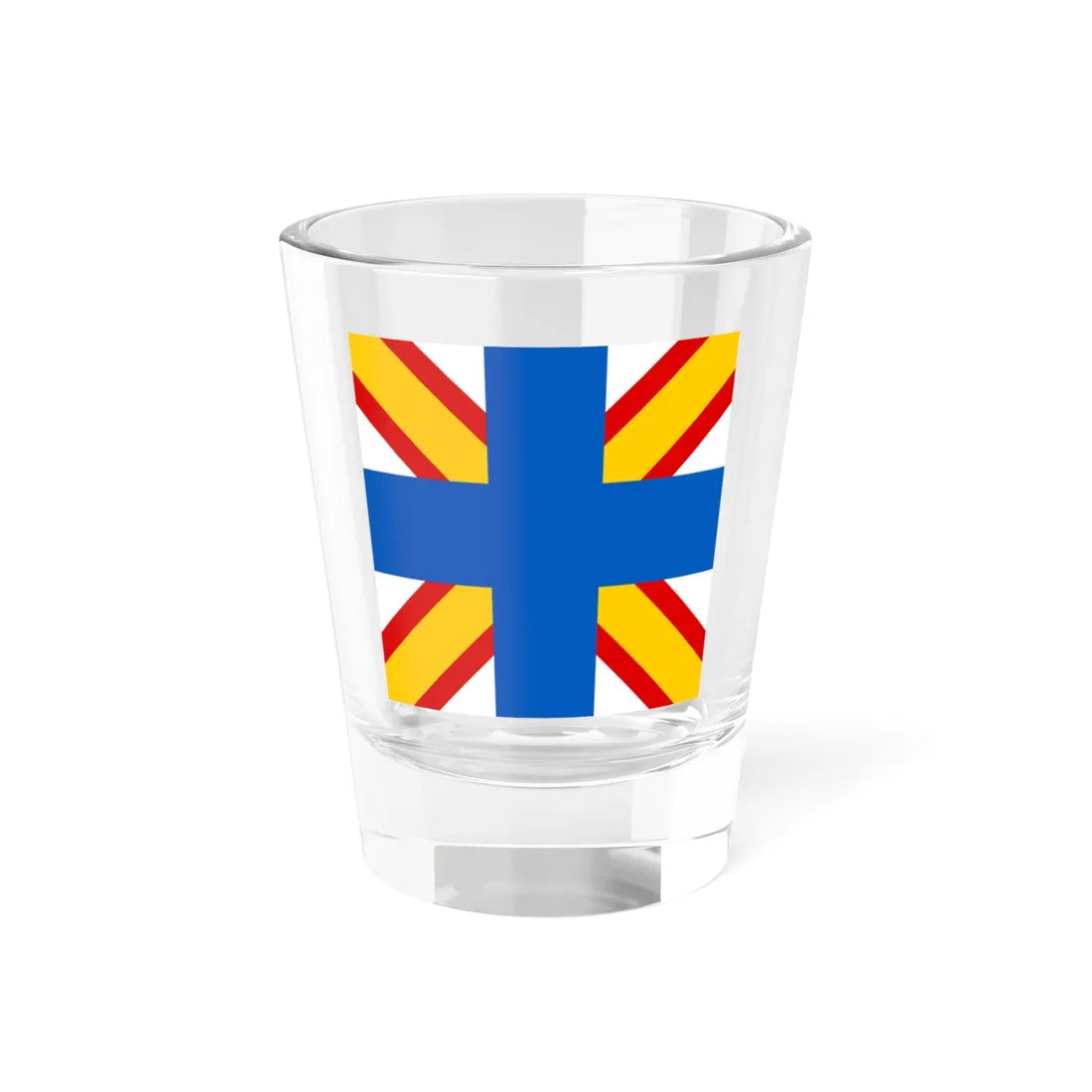 Naval Jack of Finland 1919 (Finland) Shot Glass 1.5oz 1.5oz - Go Mug Yourself