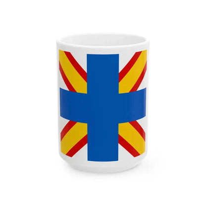 Naval Jack of Finland 1919 (Finland) White Coffee Mug 15oz - Go Mug Yourself