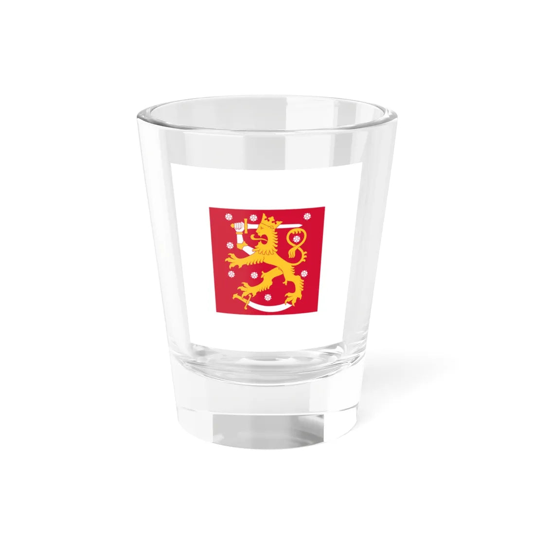 Naval jack of Finland (Finland) Shot Glass 1.5oz 1.5oz - Go Mug Yourself