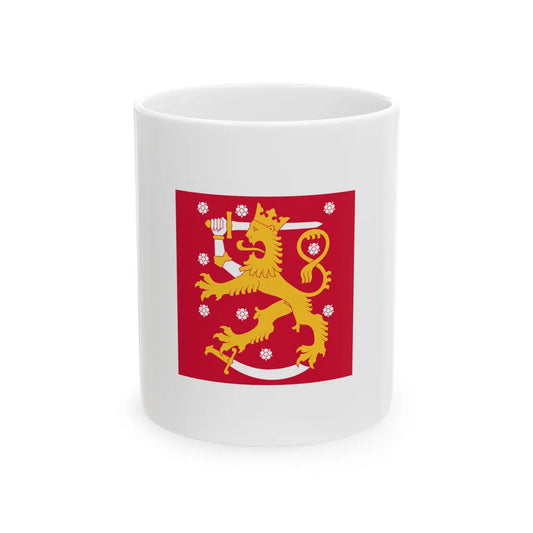 Naval jack of Finland (Finland) White Coffee Mug 11oz - Go Mug Yourself